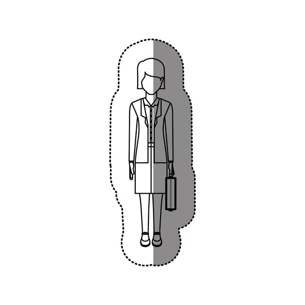 Femme avatar isolée avec design de valise — Image vectorielle