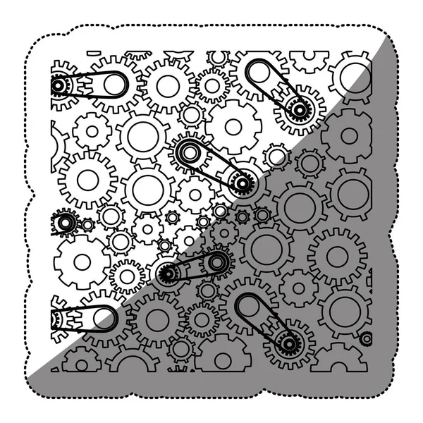 Conception d'engrenages isolés — Image vectorielle