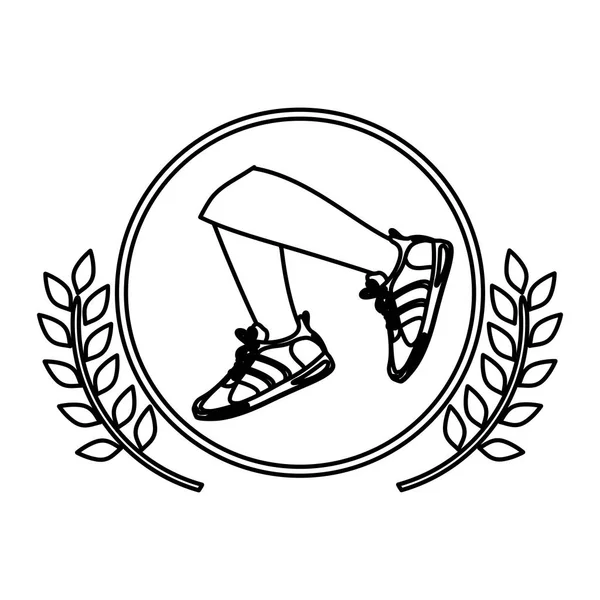 盐酸跑步鞋设计 — 图库矢量图片