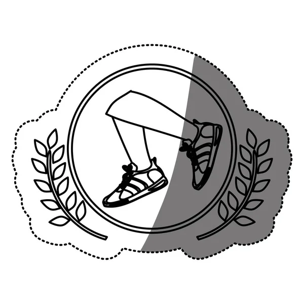 İsolater koşu ayakkabıları tasarım — Stok Vektör
