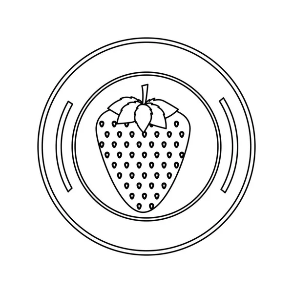 Diseño aislado de fresas — Vector de stock