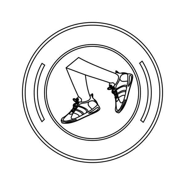 孤立的跑步鞋设计 — 图库矢量图片