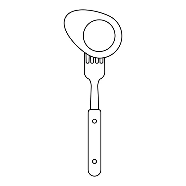 Conception d'oeufs et de fourchettes isolés — Image vectorielle