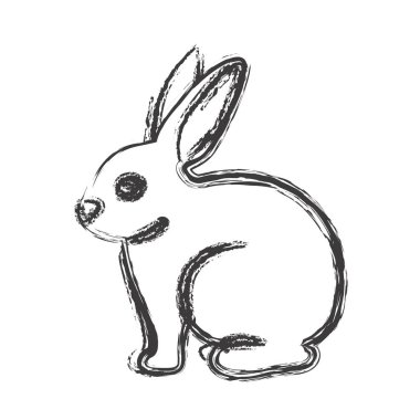 İzole tavşan karikatür tasarım