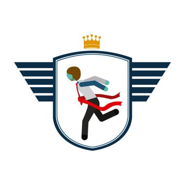 Etiket tasarımını içinde izole kazanan