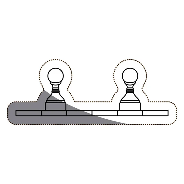 Geïsoleerde Schaken stuk ontwerp — Stockvector