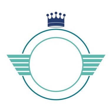 İzole etiket ve taç tasarım