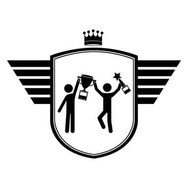 Etiket tasarımını içinde izole kazanan