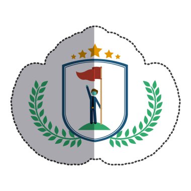 Etiket tasarımını içinde izole kazanan