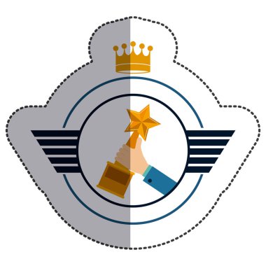 Etiket tasarımını içinde izole kupa