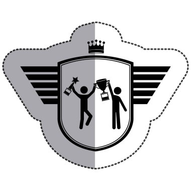 Etiket tasarımını içinde izole kazanan