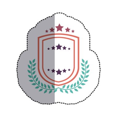 İzole çelenk ve yıldızlı tasarım