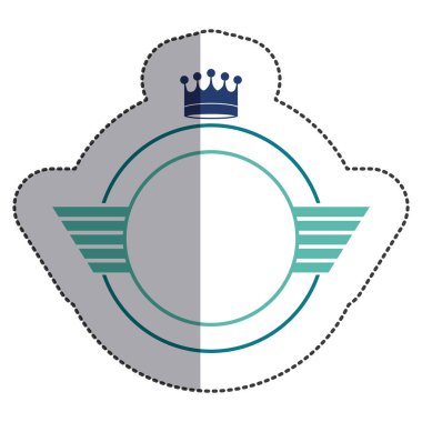 İzole etiket ve taç tasarım