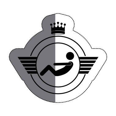 Egzersiz tasarım yapan izole erkek