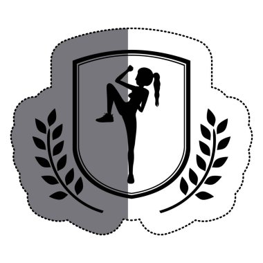 İzole kız egzersiz tasarım yapıyor