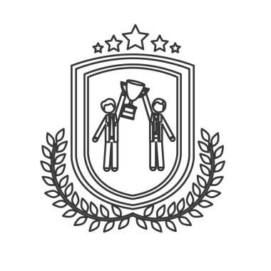 Etiket tasarımını içinde izole kazanan