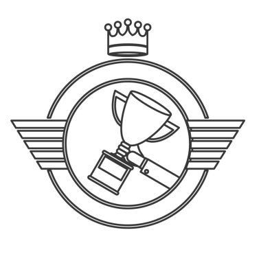 Etiket tasarımını içinde izole kupa