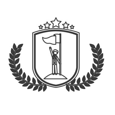 Etiket tasarımını içinde izole kazanan