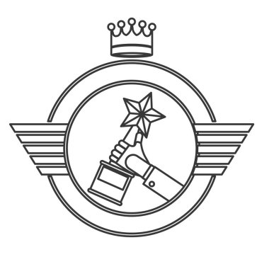 Etiket tasarımını içinde izole kupa