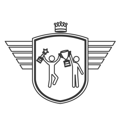 Etiket tasarımını içinde izole kazanan