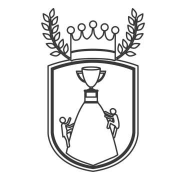 Etiket tasarımını içinde izole kupa