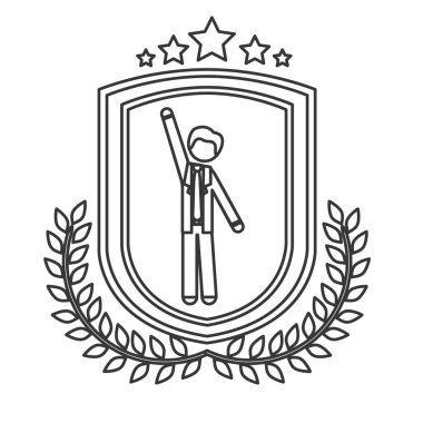 Etiket tasarımını içinde izole kazanan