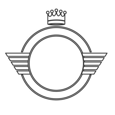 Taç tasarımı ile izole etiket