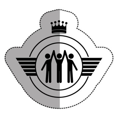 Etiket tasarımını içinde izole kazanan