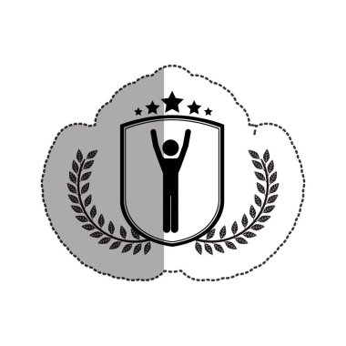 Etiket tasarımını içinde izole kazanan