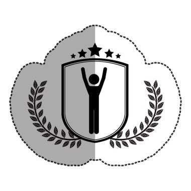 Etiket tasarımını içinde izole kazanan