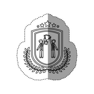 Etiket tasarımını içinde izole kazanan