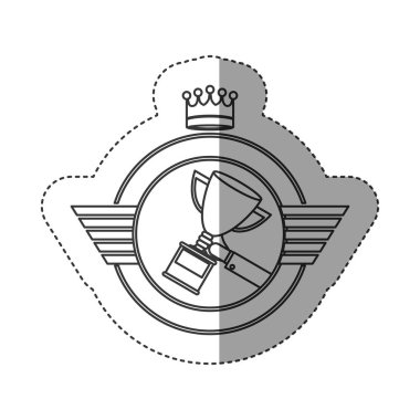 Etiket tasarımını içinde izole kupa