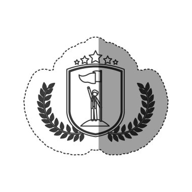 Etiket tasarımını içinde izole kazanan