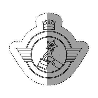 Etiket tasarımını içinde izole kupa