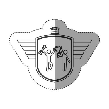 Etiket tasarımını içinde izole kazanan