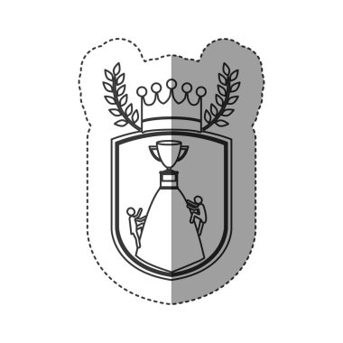 Etiket tasarımını içinde izole kupa