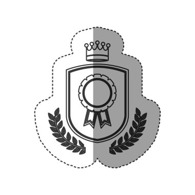 Taç çelenk etiketle ve mühür bastırıp sıkıştırmak tasarım