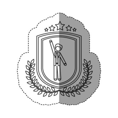 Etiket tasarımını içinde izole kazanan