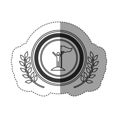 Etiket tasarımını içinde izole kazanan