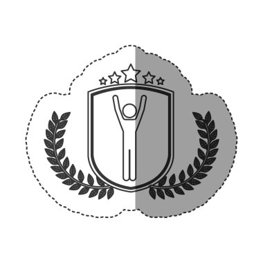 Etiket tasarımını içinde izole kazanan