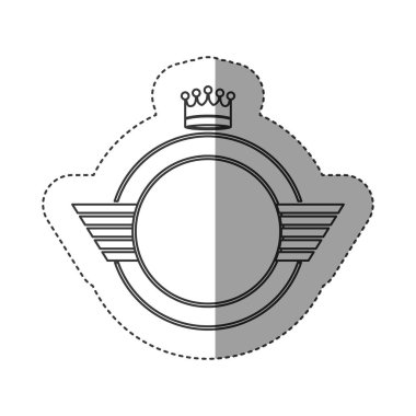 Taç tasarımı ile izole etiket