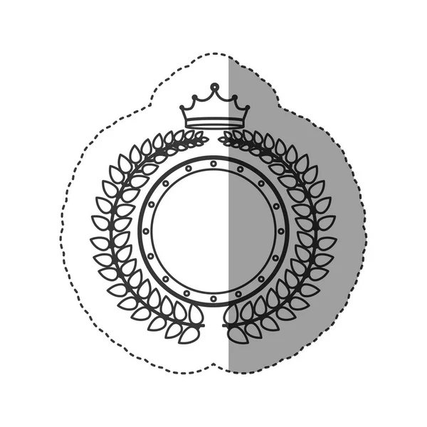 Etiqueta isolada com design de coroa — Vetor de Stock