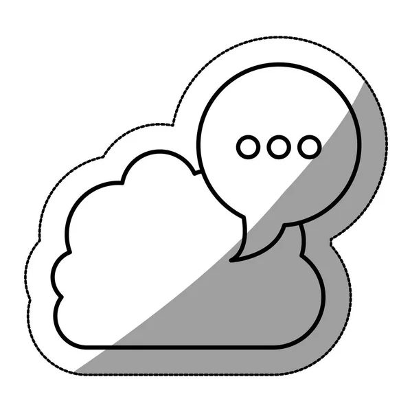 Diseño de computación en nube aislada — Vector de stock