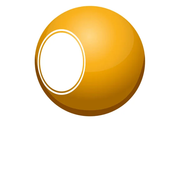 Isolerade bollen Biljard design — Stock vektor
