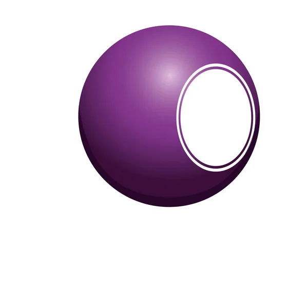 Isolated ball of billiard design — Stock Vector