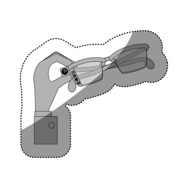 İzole akıllı gözlük tasarım