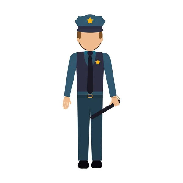 Isolated policeman design — Stock Vector