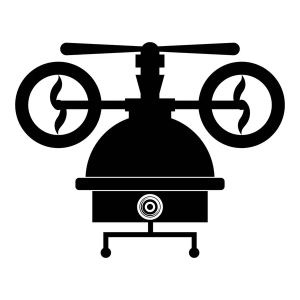 Diseño de drones aislados — Vector de stock