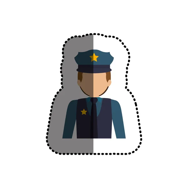 Isolated policeman design — Stock Vector