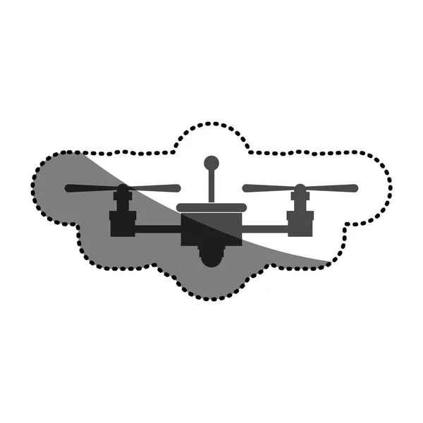 Projekt na białym tle drone — Wektor stockowy